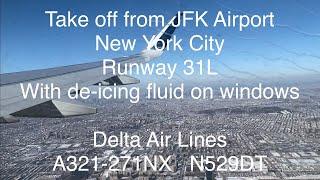 Takeoff from New York JFK Runway 31L on @Delta Air Lines A321-271NX N529DT