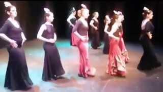 Flamenco dancing by the students of Roquetas del Mar Festival