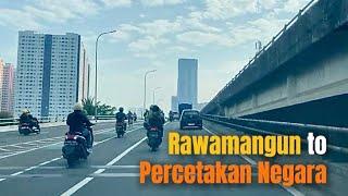 Rawamangun East Jakarta to Percetakan Negara Central Jakarta via Rawasari️Nonstop Driving