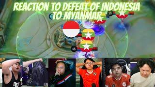 Streamers Reaction to Indonesias defeat vs Myanmar in Sea Games 2023 Mens Mobile Legends Bang Bang