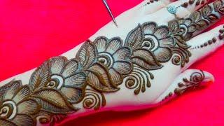 Simple arabic backhand mehndi design  Easy mehndi design  mehndi designs  mehndi