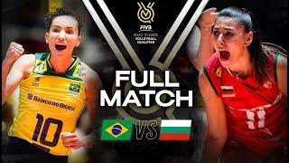  BRA vs  BUL - Paris 2024 Olympic Qualification Tournament  Full Match - Volleyball