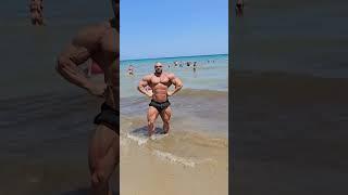 Bulgarian muscle giant Stanimir Etov - Summer vibes #bodybuilding  #bodybuilder #muscle #beach
