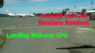 Lion Air Take off dan Landing keindahan kota Manokwari dan  Makasar dari atas pesawat