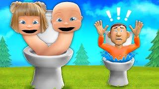 Baby & Girlfriend Become Biggest Toilet To Flush Daddy Away