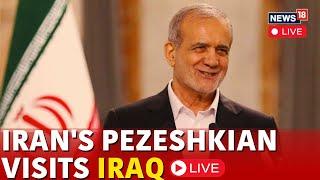 Iranian president Masoud Pezeshkian Visits Iraq LIVE  Masoud Pezeshkian Arrives In Erbil  N18G