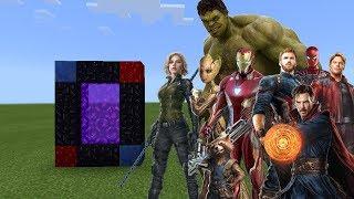 PORTAL to the AVENGERS Infinity War Dimension  Minecraft PE