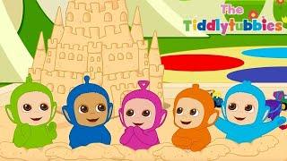 Tiddlytubbies Season 2  Episode 10 Sandcastle Play Time  Teletubbies Babies  Kid Shows