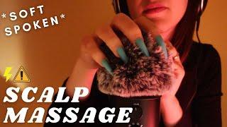 ASMR - FAST and AGGRESSIVE SCALP SCRATCHING MASSAGE  mic scratching with FLUFFY cover