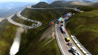 Deadly Roads  World’s Most Dangerous Roads  Bus on Dangerous Mountain Road  dangerous bus driving