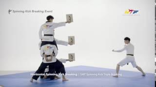 Horizontal Spinning Kick Breaking - 540° Spinning Kick Triple Breaking