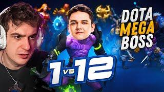 ЭВЕЛОН ШОУ МАТЧ ЯТОРО ПРОТИВ 12 ПОДПИСЧИКОВ В DOTA MEGA BOSS