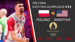 VOLLEYBALL OLYMPICS PARIS 2024 SEMIFINAL POLAND 3  2  UNITED STATES OF AMERICA