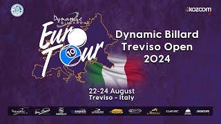 Saturday A Last 16 round match Table 2 from the Dynamic Billard Treviso Open 2024