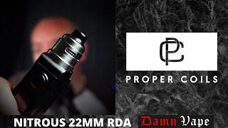 Nitrous 22mm RDA  Damn Vape   Single and Dual Coil?