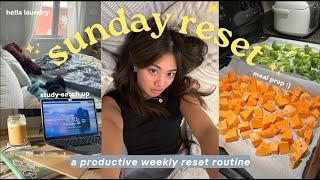 SUNDAY RESET  studying cleaning and prepping for the week ahead