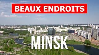 Voyage à Minsk Biélorussie  Vacances tourisme types lieux visites  Drone 4k vidéo  Minsk