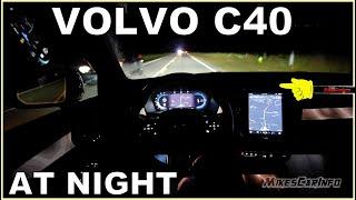  AT NIGHT 2023 Volvo C40 Recharge Twin AWD ULTIMATE - Interior & Exterior Lighting Overview