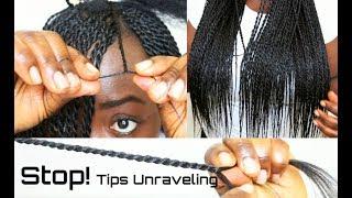 How To Stop Senegalese Twist Tips Or Ends From Unraveling Neatest Twist Seal Ends Tutorial