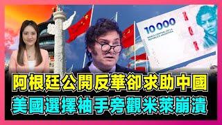 阿根廷公開反華卻求助中國，美國選擇袖手旁觀米萊崩潰！｜阿根廷比索貶值，經濟癱瘓成為美國殖民地！｜阿根廷為何要找中國幫助印鈔？【屈姬主播 EP223】