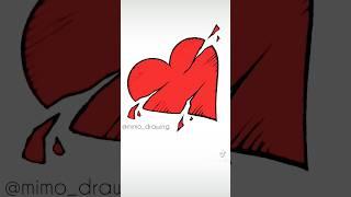 Dibujo corazón roto #drawing #art #heartbroken #shorts
