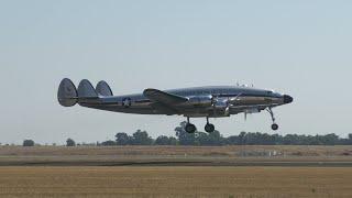 Lockheed C-121 Constellation and P-38. Capital Airshow. 4K 60fps. Sunday. 2023.