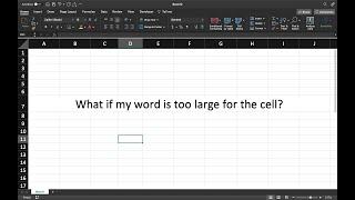 How to Adjust a Cell if a Word or Number is too Large to Fit in Excel