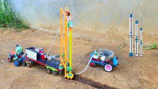 Borewell drilling machine  Submersible water pump  diy tractor  Science project