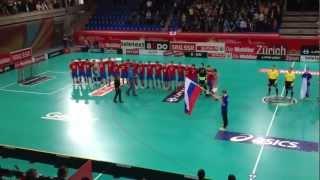 Сборная России по флорболу поет гимн  Floorball Russia anthem