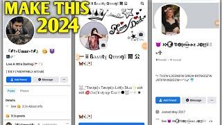 How to create facebook stylish smile name id  How to create stylish name facebook account 2024