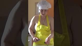 Cooking show. Сook food. Сook. For those who love naturism. Naturist kitchen. Mila naturist.