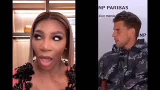 Serena Williams reacts  using Thiems voice to Oscar fiasco