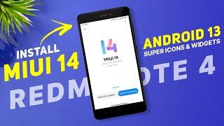 Install MIUI 14 On Redmi Note 4  Android 13  How To Repartiton  Full Installation Guide