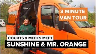 3 Minute Van Tour in Germany  HIDDEN INDOOR SHOWER  Fixed Double Bed  Weekend Camper Conversion