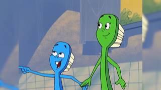 Toothbrush Family Full Episode Compilation #2 - Puddle Jumper Childrens Animation