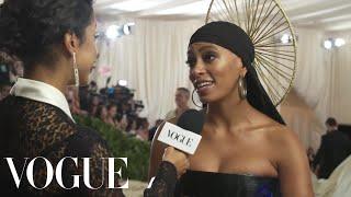 Solange on Her Braided Halo & Performing With Beyoncé at Coachella  Met Gala 2018 With Liza Koshy