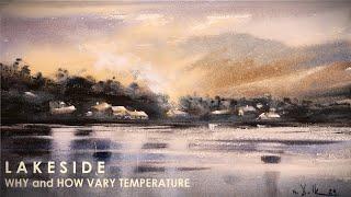 LOOSE Watercolor Painting Monochromatic Landscape Beginners to Intermediate