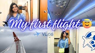 My first flight ️ Angane Njn adhyamayi Flightill Keri Guysss  New experience  Travel Vlog