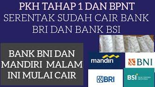 Cair lagi pkh tahap 1  bank mandiri dan bni siap2 malam ini mulai cair