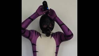 Inflating my latex gas mask