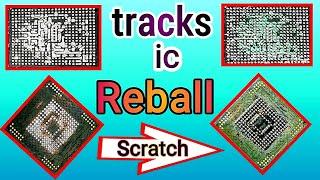 ic Reballing   Scratch ic reball tracks  UV past