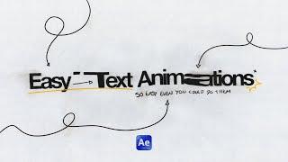 Easy Text Animations in After Effects Tutorial