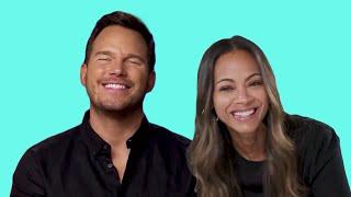 chris pratt and zoe saldana being a married couple for 13 minutes straight