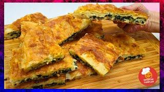 HAZIR YUFKADAN EL AÇMASI TADINDA ISPANAKLI BÖREK  Piştiği Anda Bitti #mostviewedonyoutube