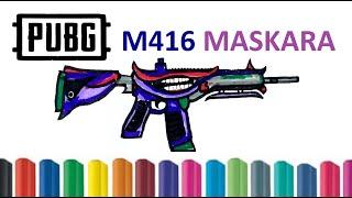 Easy Drawing PUBG Mobile M416 Maskara I Kolay M416 Maskara Nasıl Çizilir?