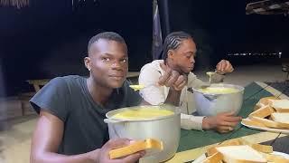 Dumpling man vs scotch bonnet - 5 gallons of cornmeal porridge & 2 bread  per person