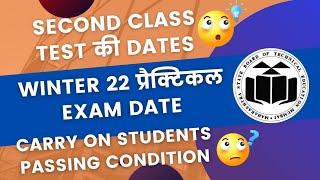 MSBTE new update  second class test & practical exam dates