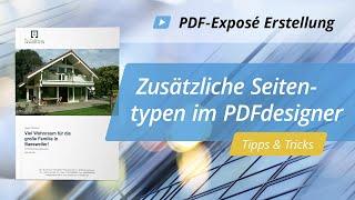 PDF Exposé zusätzliche Seitentypen im PDFdesigner  onOffice Software