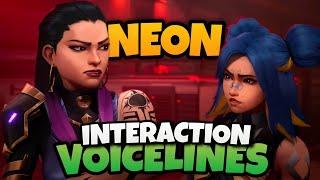 Valorant - Neon Interaction Voice lines With Other Agents