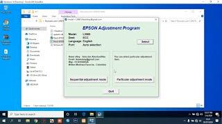 How to Reset Epson L3060